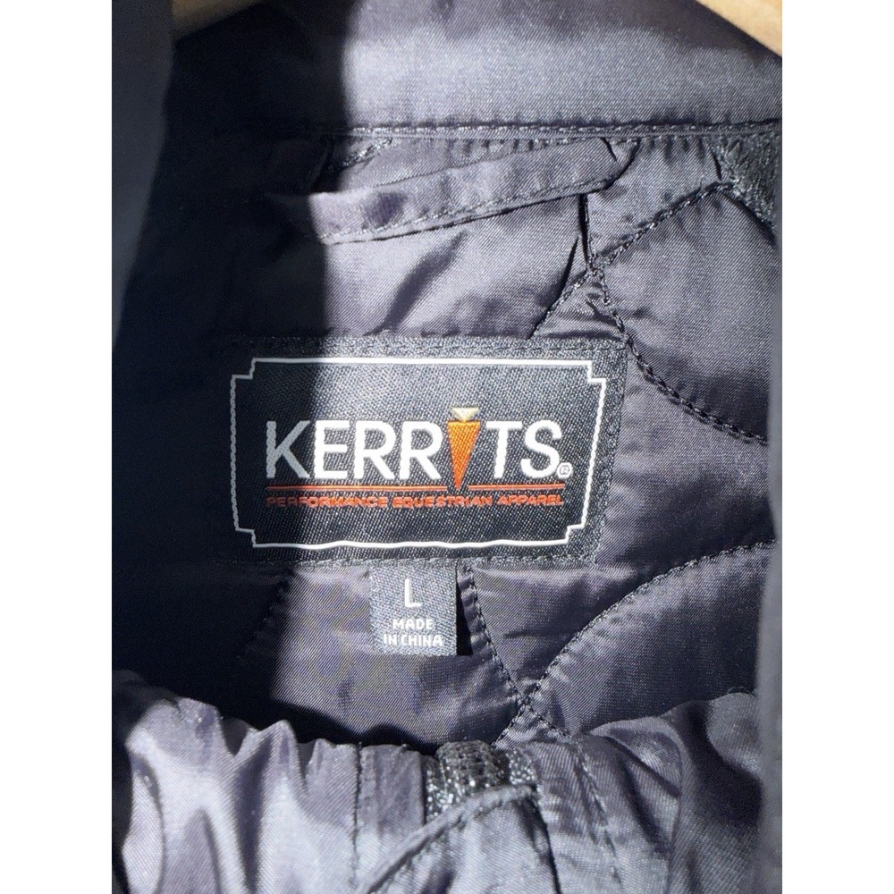 Kerrits Jacket Coat Puffer Quilted Women's L Black Horseback Riding Equestrian - Picture 4 of 9